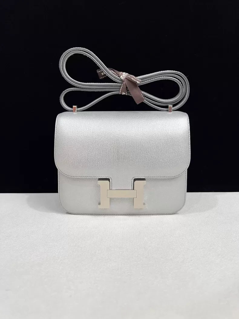 Hermes Constance 19 Olympic Silver leather palladium hardware