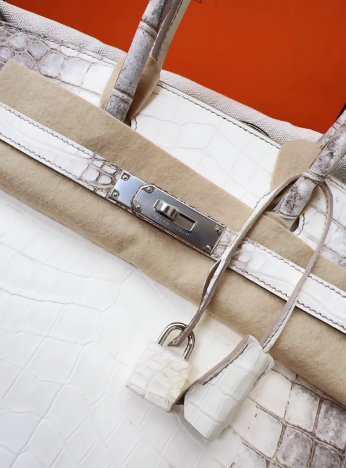 Hermes birkin 30 Himalaya Alligator Leather Palladium Hardware