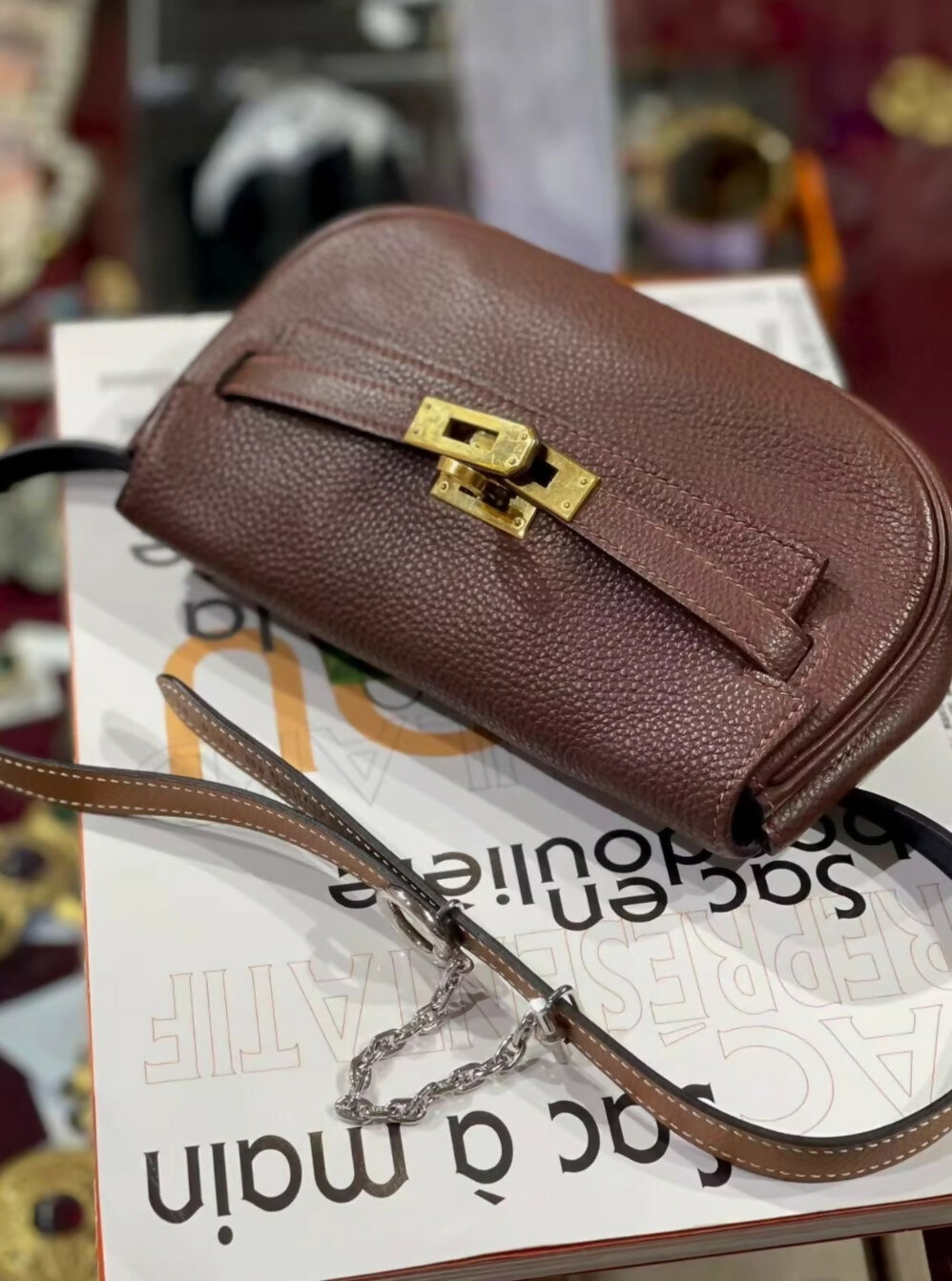 Hermès vintage brown waist bag