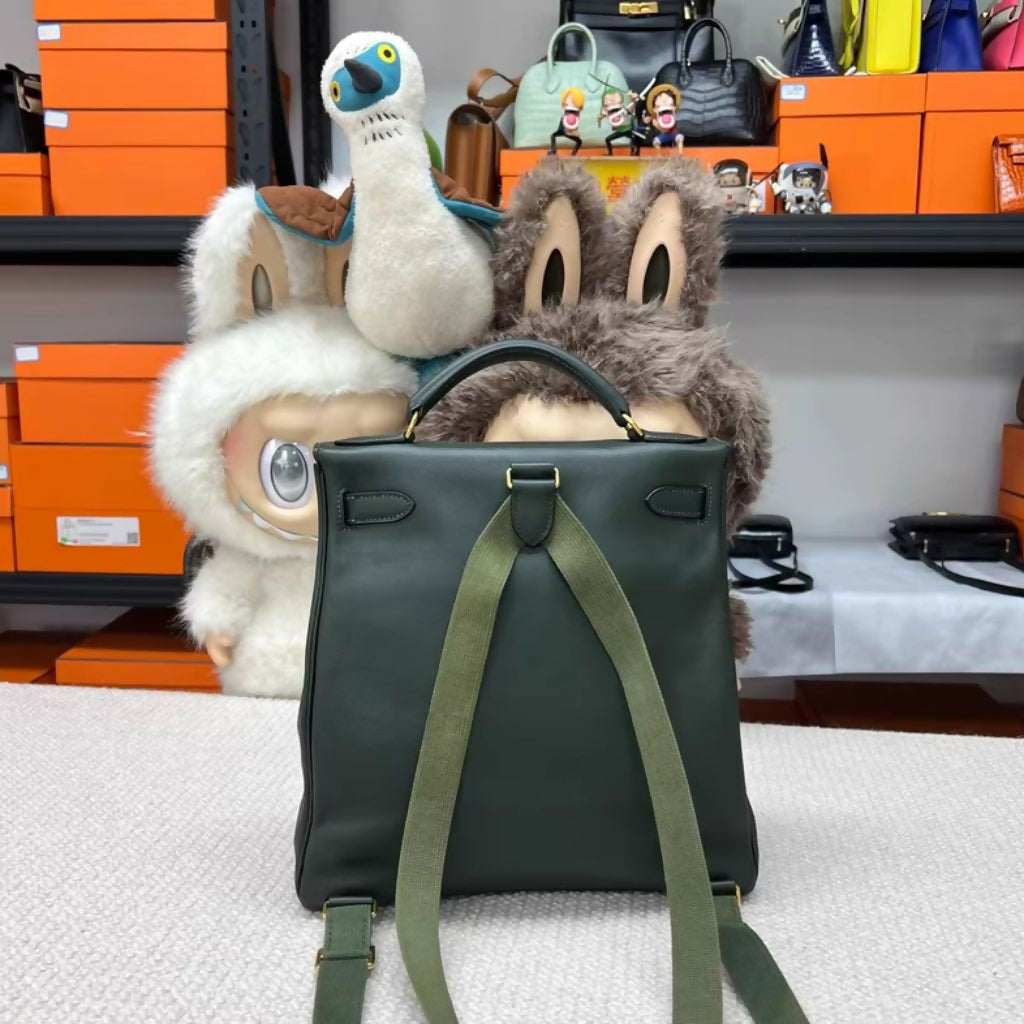 Hermès Kelly Ado GM Vert Anglais Leather Gold Hardware