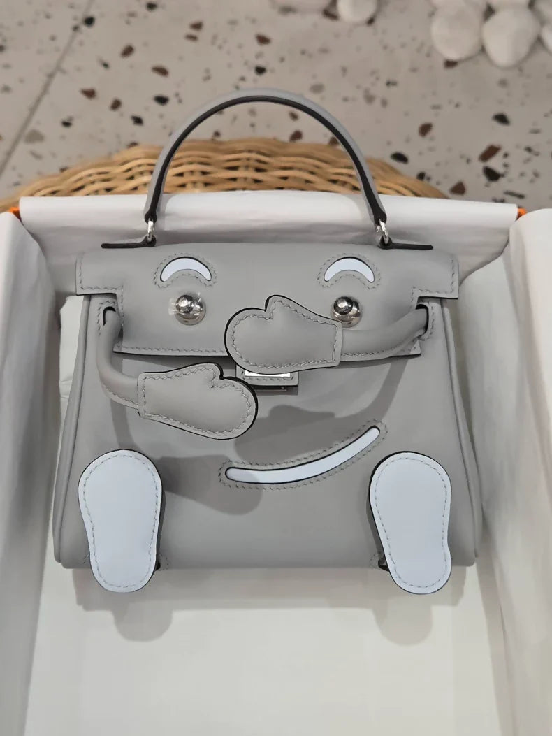 Hermès Kelly Doll 8U Glacier Blue T0 Haze Blue Swift Leather palladium hardware
